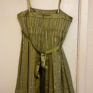 BCBG Maxazria Sage green silk halter topdress